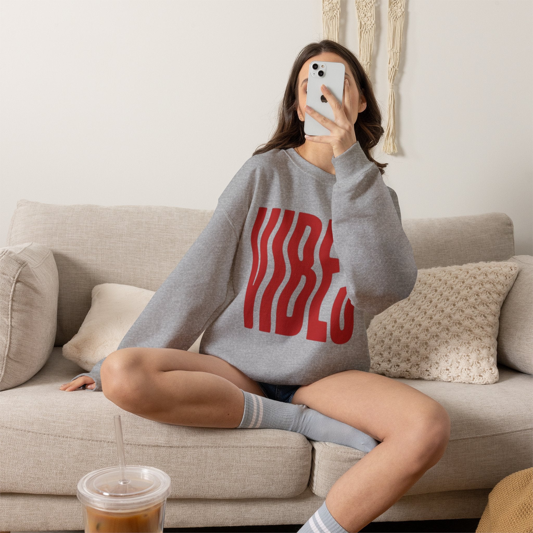 Vibes Distorted Crewneck Sweatshirt
