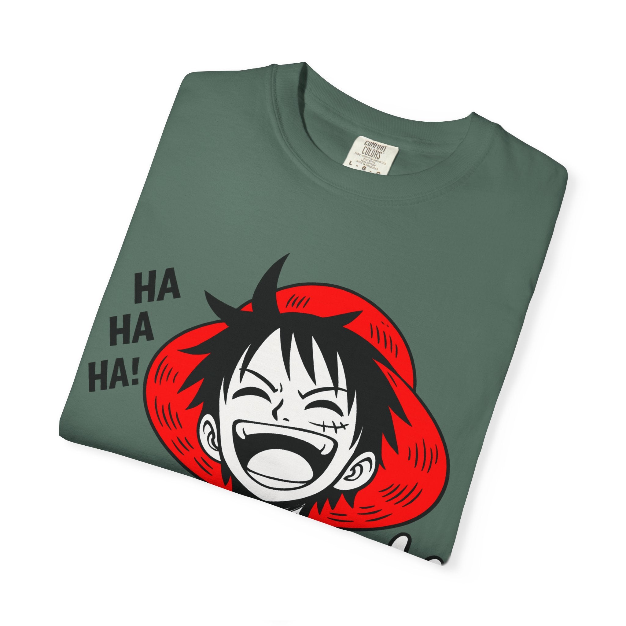 Anime Luffy Laughing Graphic T-shirt - Monkey D. Luffy Peace Sign Tee