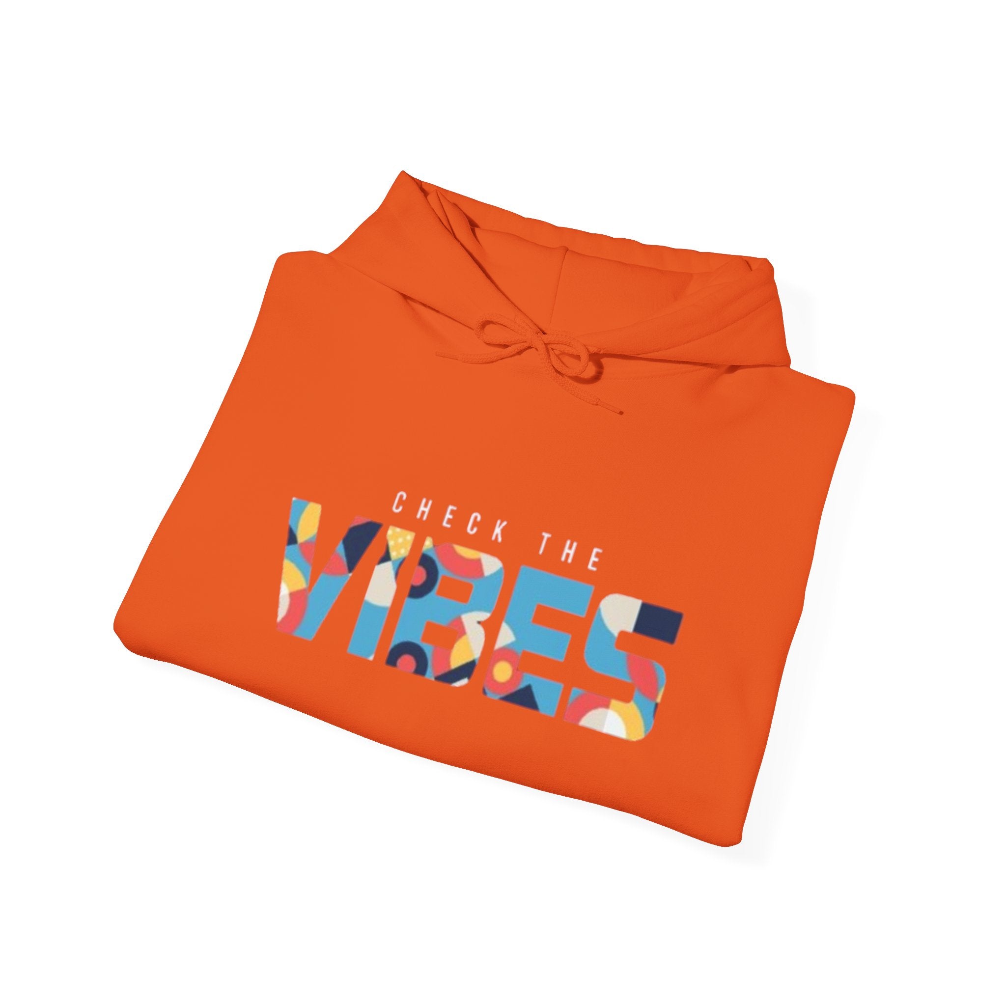 Check The Vibes Hoodie – Colorful Retro Graphic Pullover