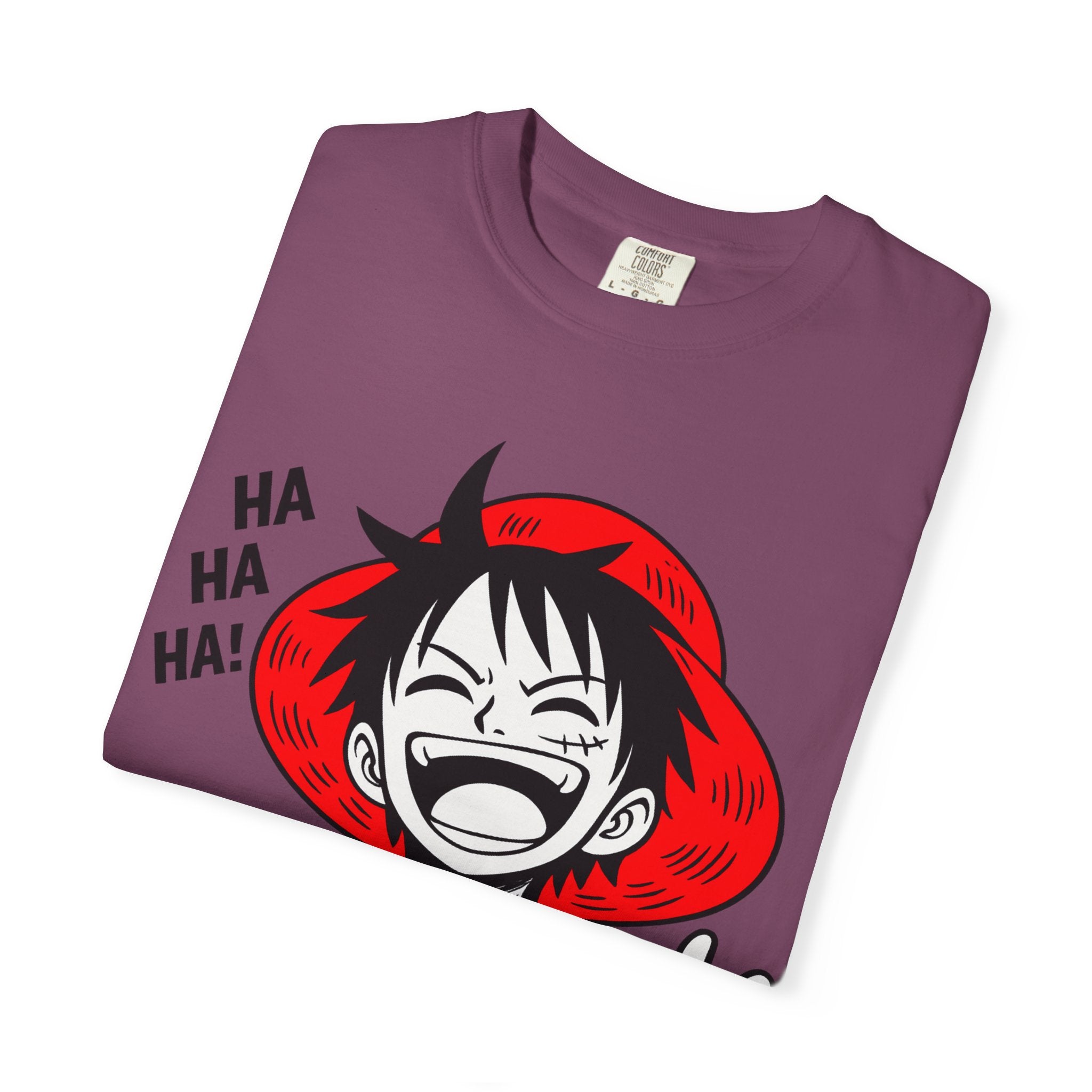 Anime Luffy Laughing Graphic T-shirt - Monkey D. Luffy Peace Sign Tee