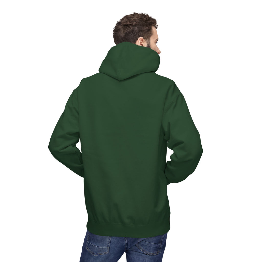 Never Typography Hoodie — Brown Casual Graphic Pullover