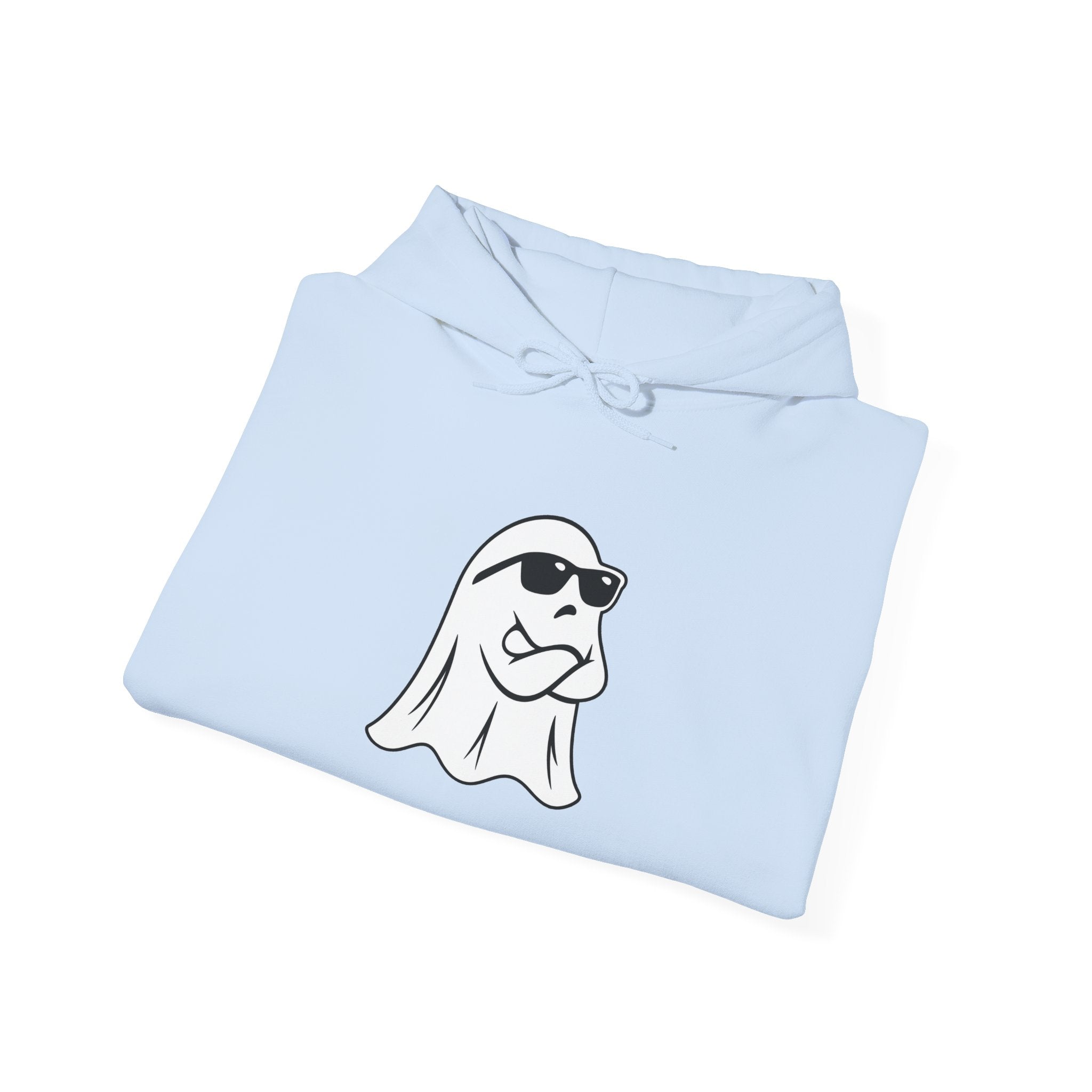 Cool Sunglasses Ghost Hoodie — Cute Minimalist Halloween Pullover