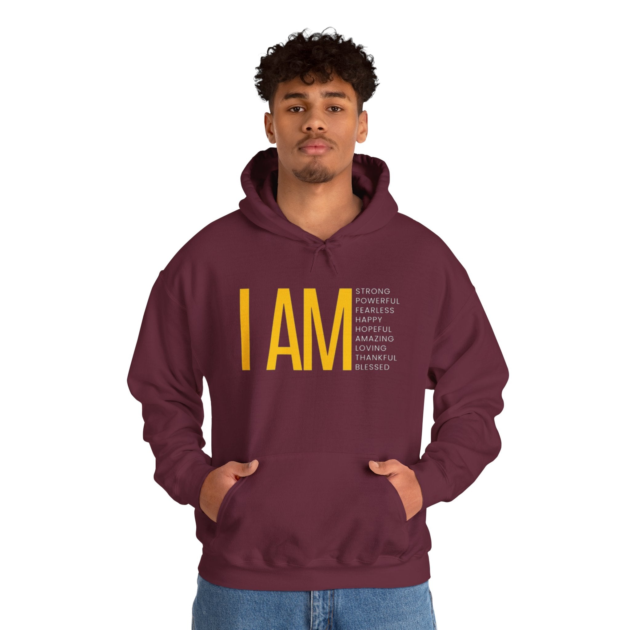 I AM Affirmation Hoodie — Inspirational Self-Love Sweatshirt