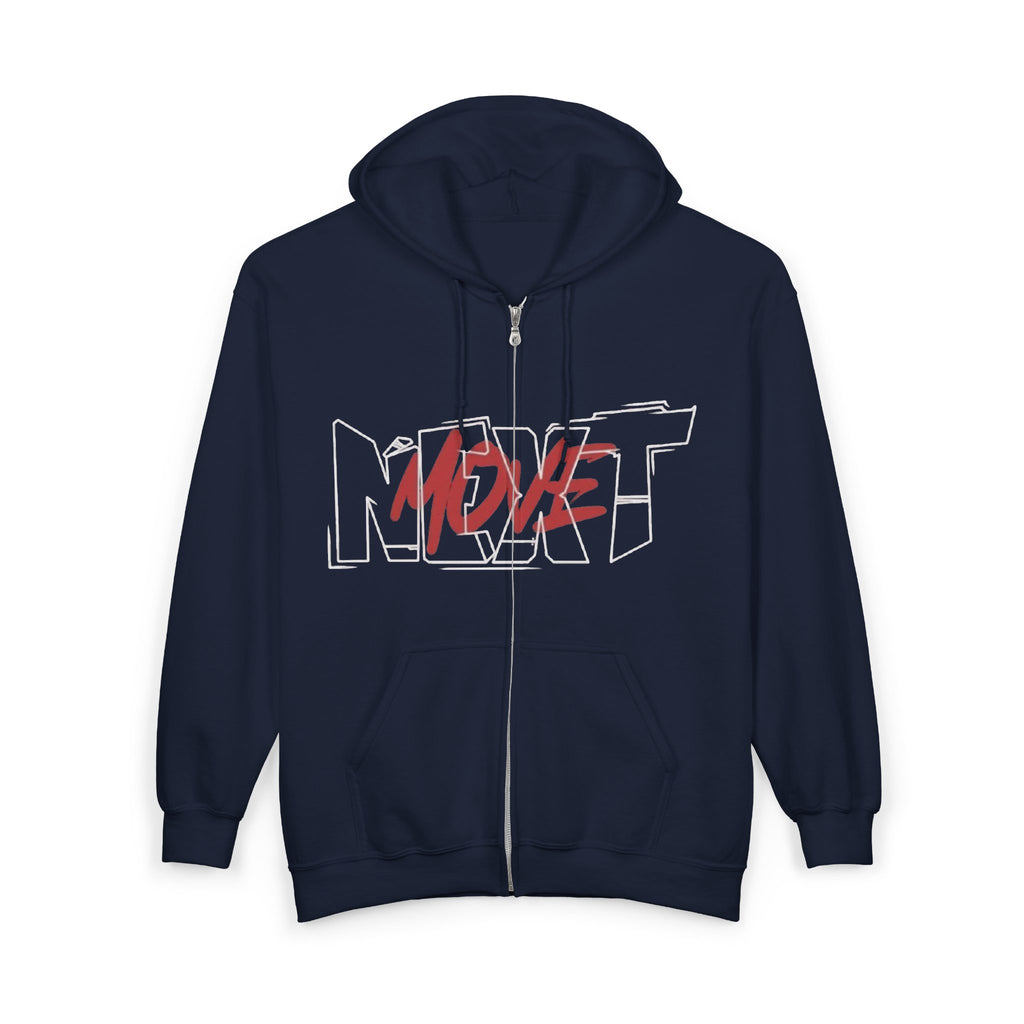 Next With Heart Zip Hoodie — 'NEXT' Graffiti Heart Full-Zip Hoodie