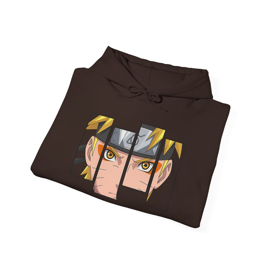 Anime Eyes Split-Panel Hoodie