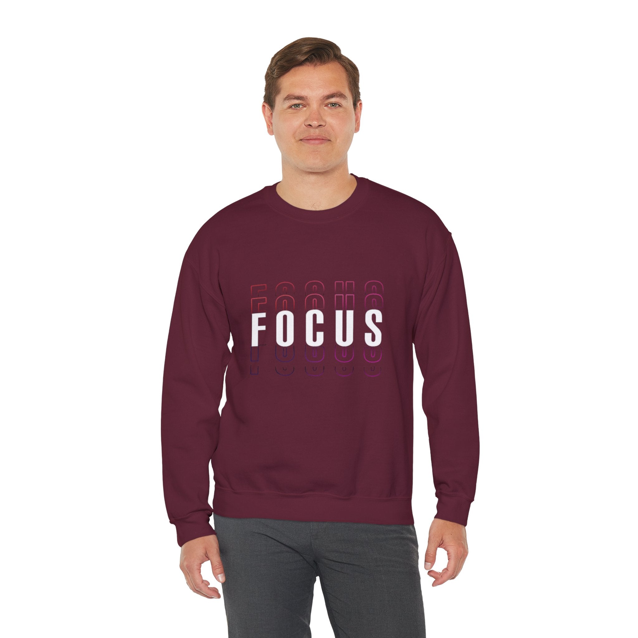 Focus Crewneck Sweatshirt — Motivational Casual Pullover