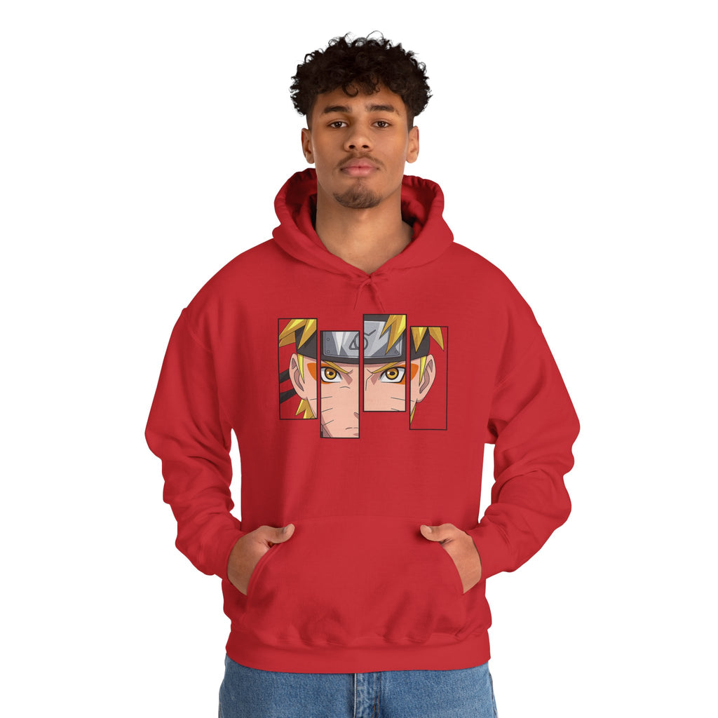 Anime Eyes Split-Panel Hoodie