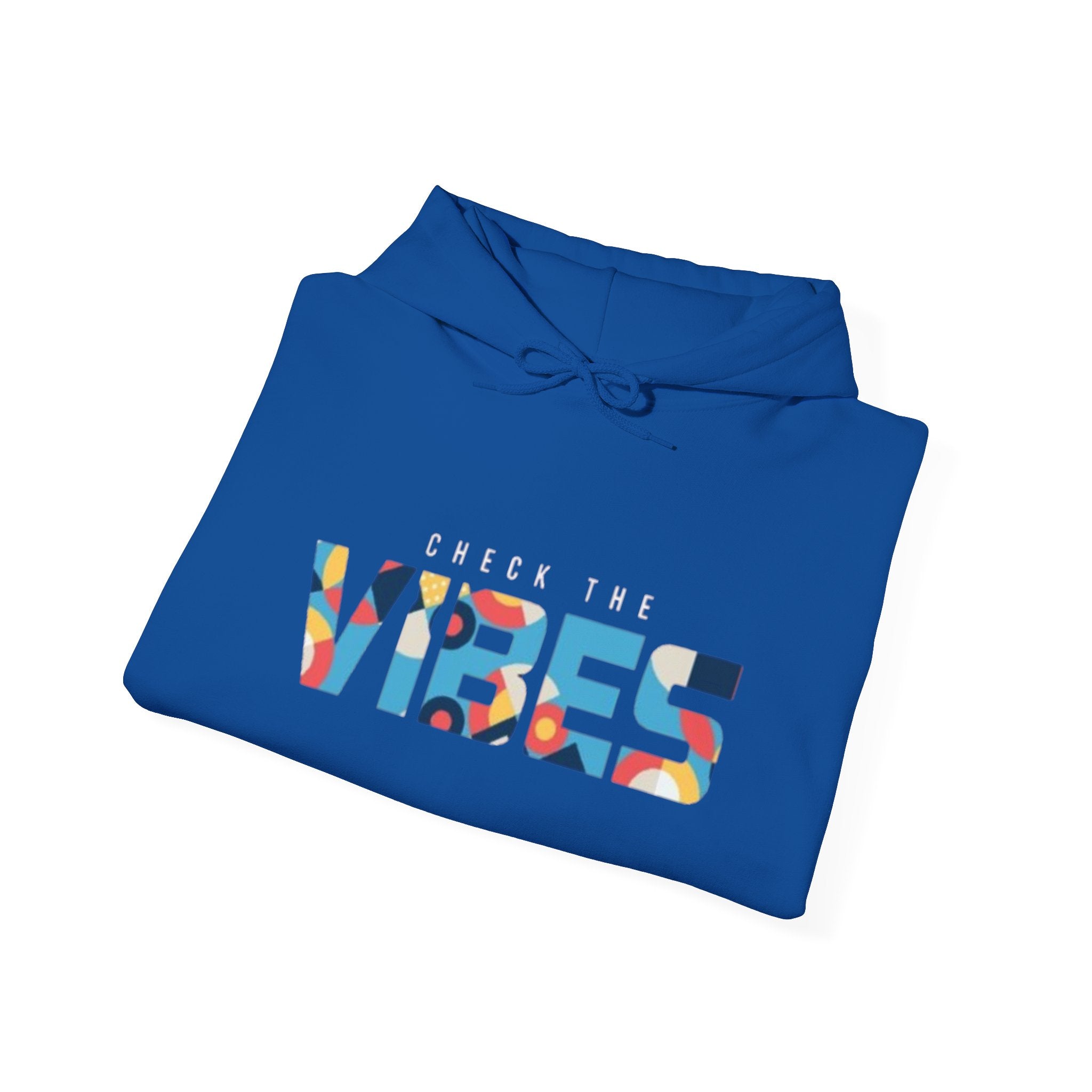 Check The Vibes Hoodie – Colorful Retro Graphic Pullover