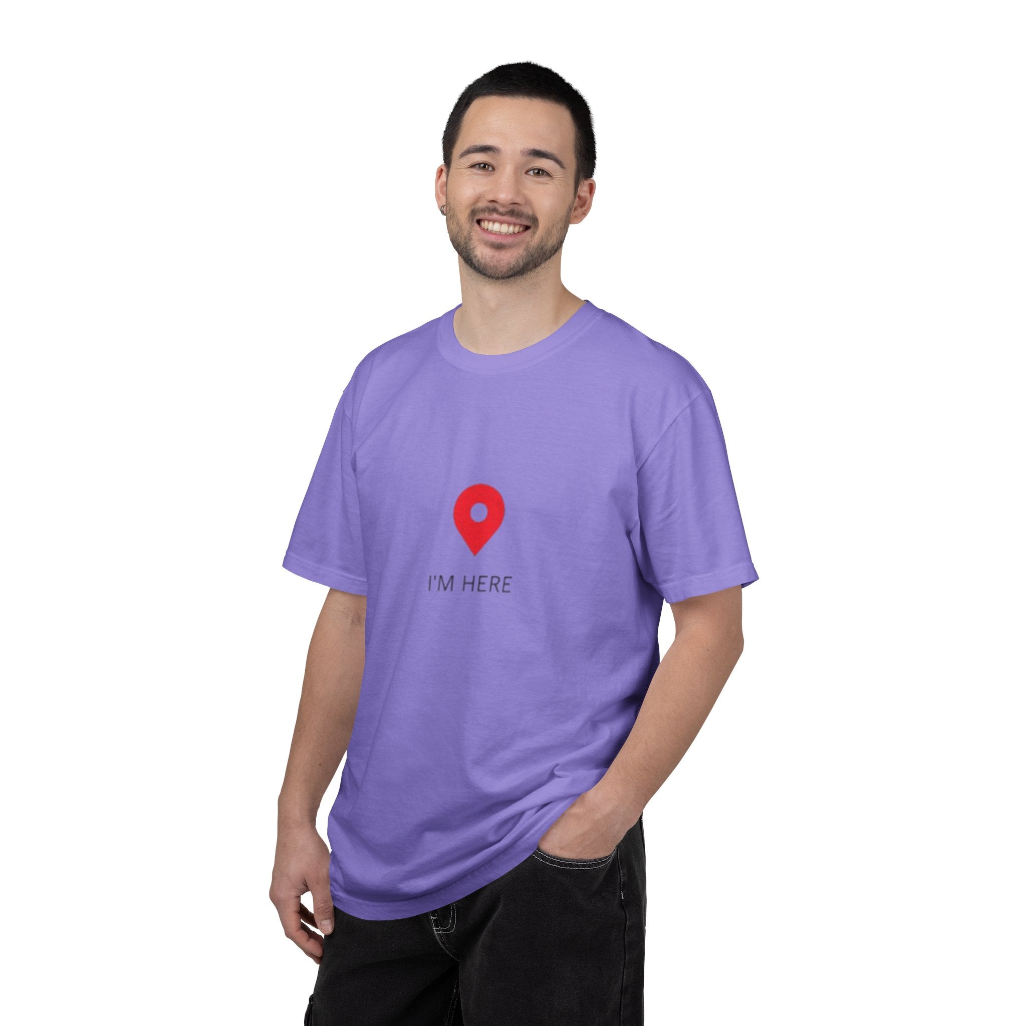 I’m Here T‑Shirt — Location Pin Graphic Tee