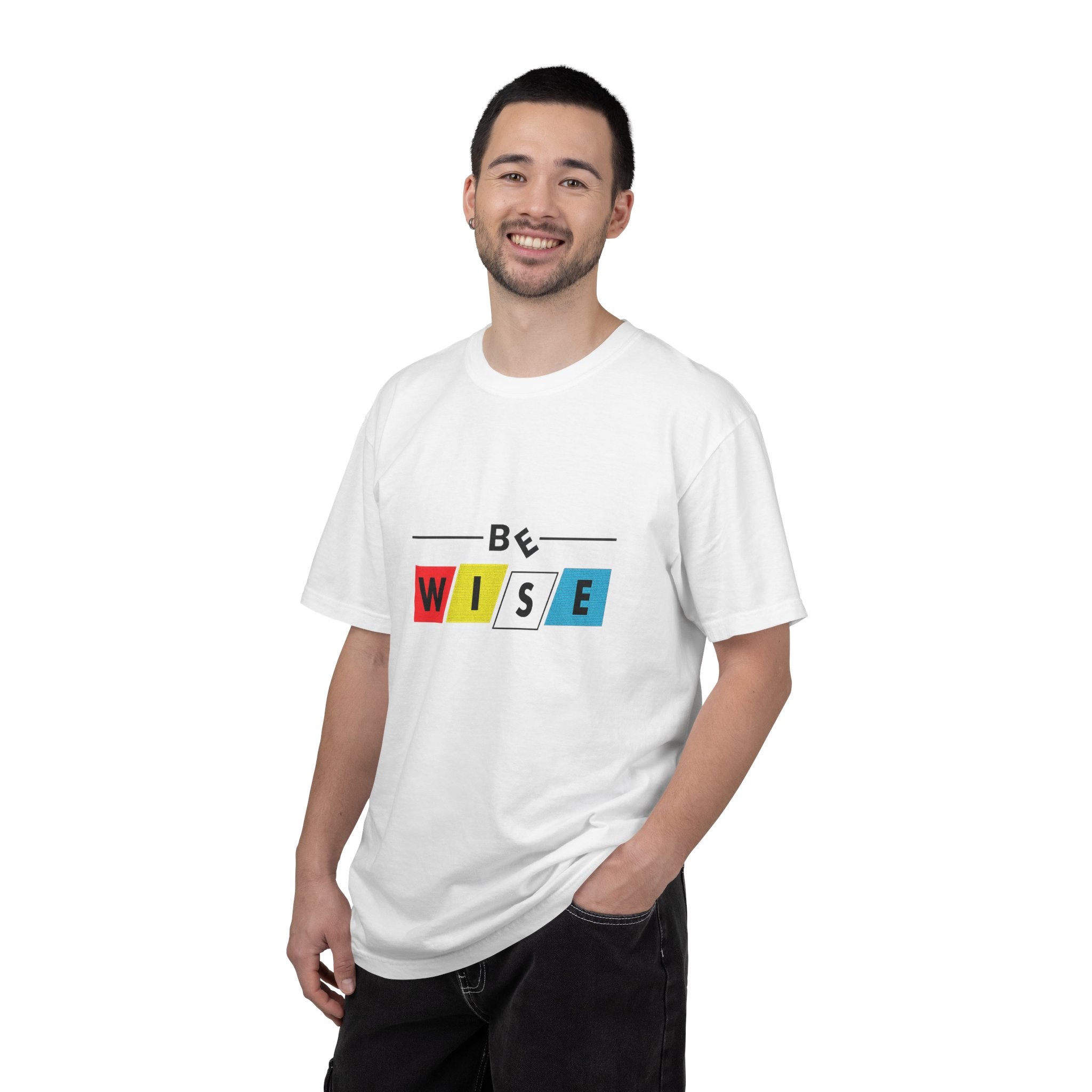 Be Wise Graphic T-Shirt — Color Block Inspirational Tee