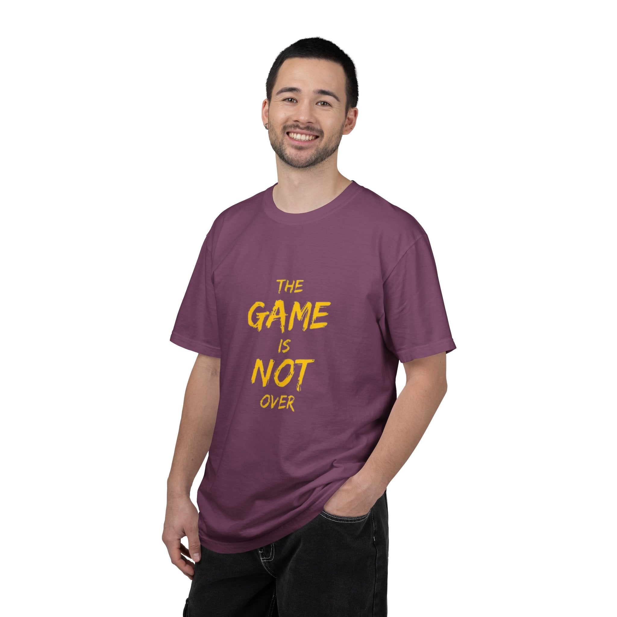 T-Shirt — “The Game Is Not Over” Motivational Graphic Tee