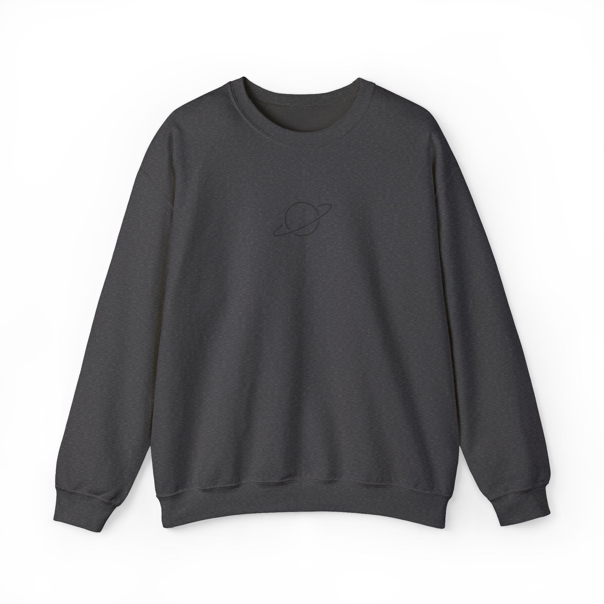 Minimal Planet Crewneck Sweatshirt Embroidered