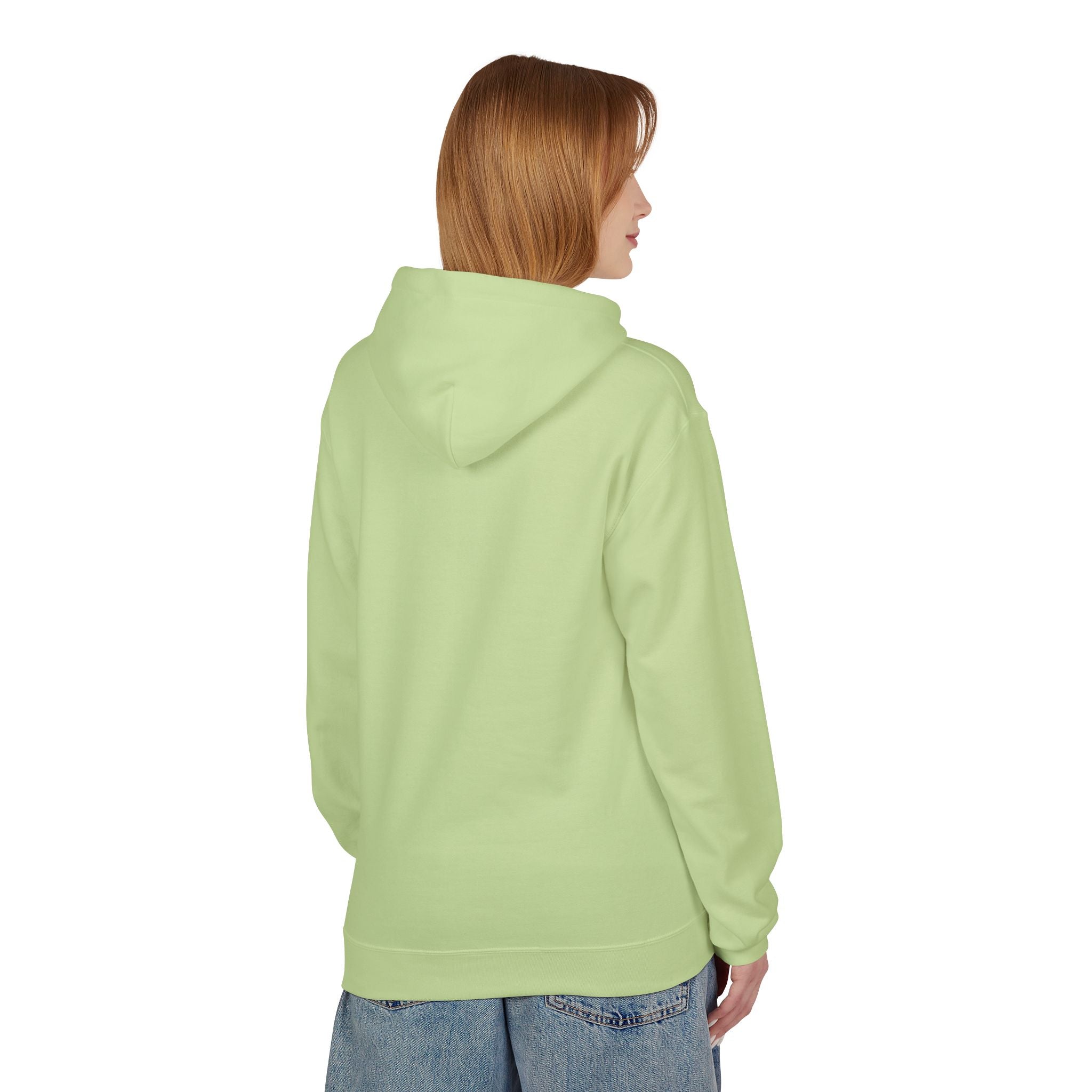 Never Typography Hoodie — Brown Casual Graphic Pullover