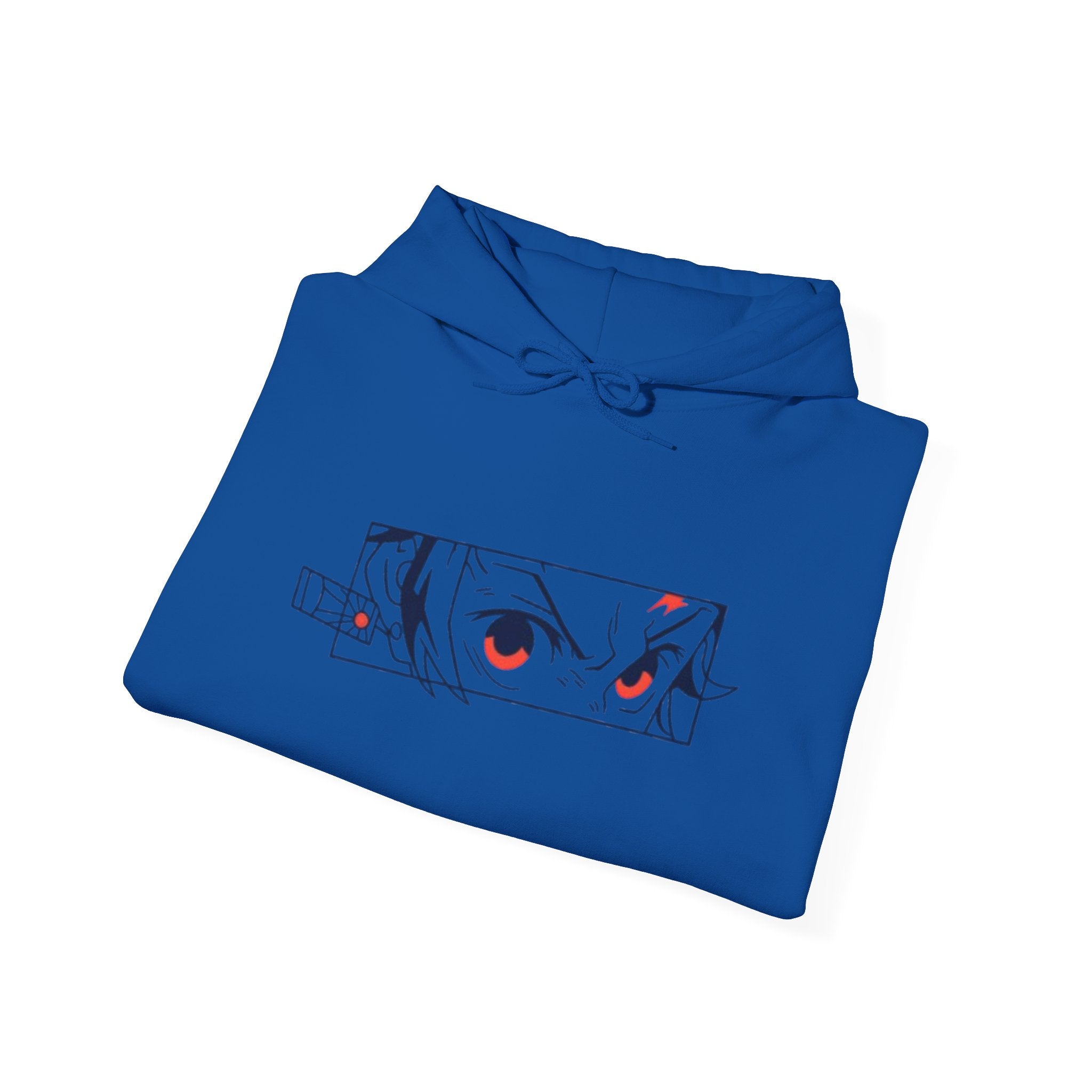 Anime Eyes Hoodie — Minimal Red & Black Manga Gaze Sweatshirt