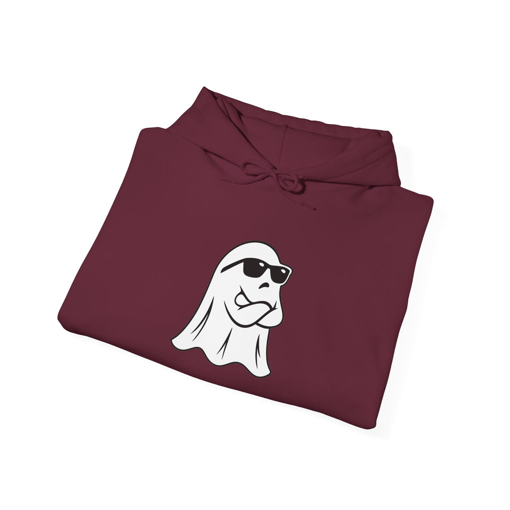 Cool Sunglasses Ghost Hoodie — Cute Minimalist Halloween Pullover