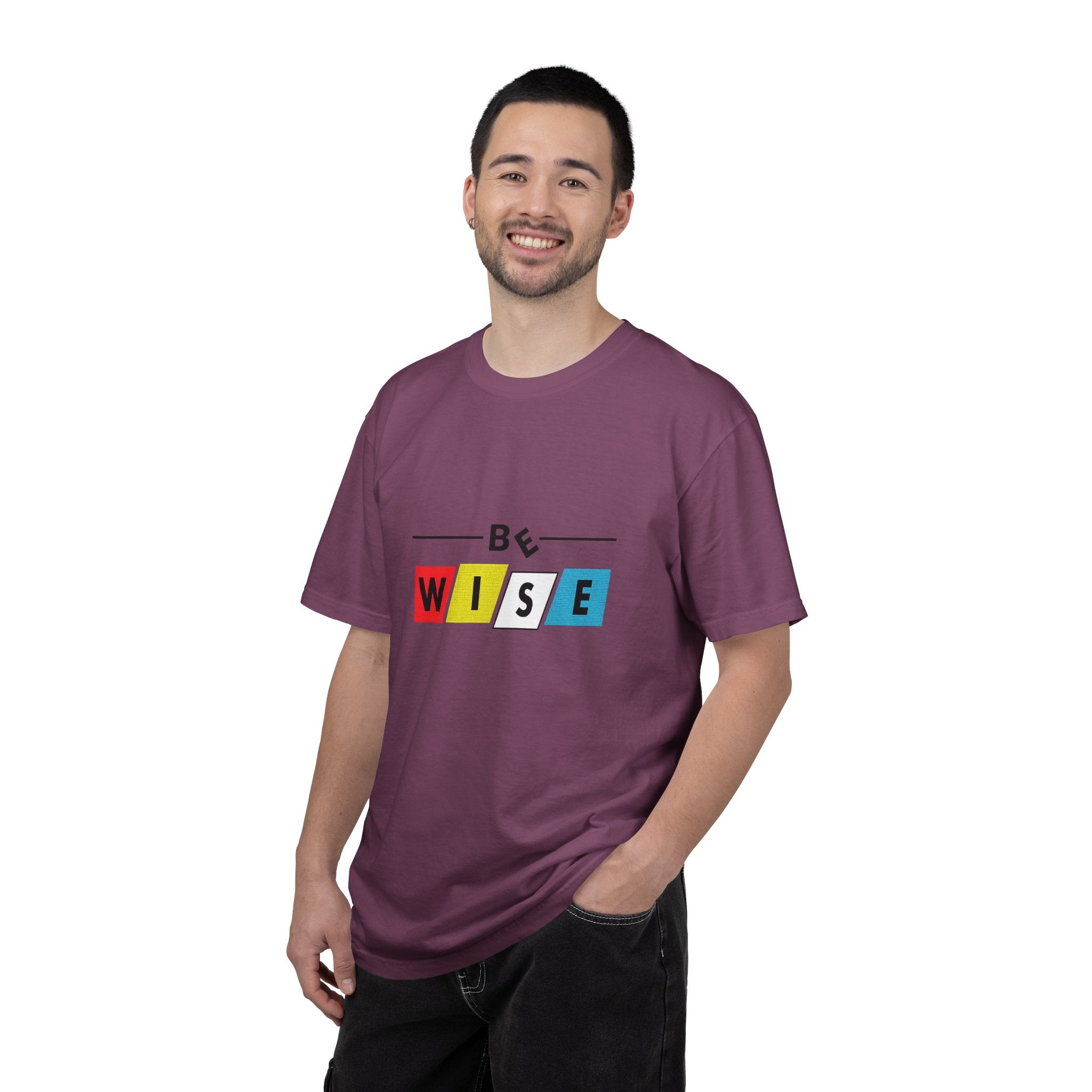 Be Wise Graphic T-Shirt — Color Block Inspirational Tee