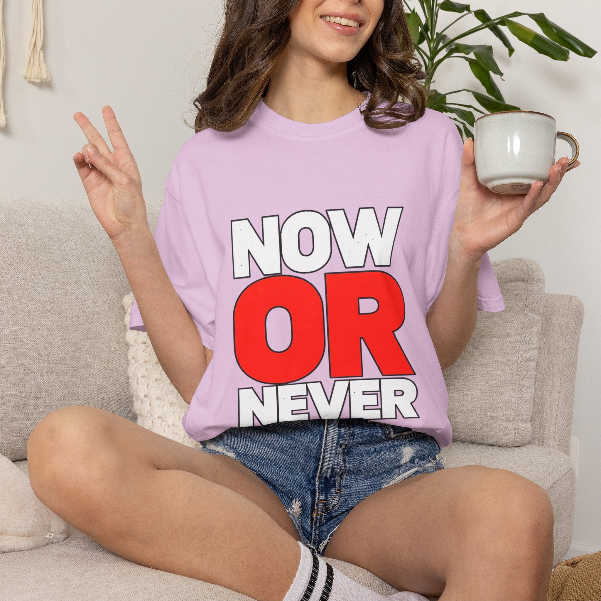 Now Or Never T-Shirt — Motivational Graphic Tee