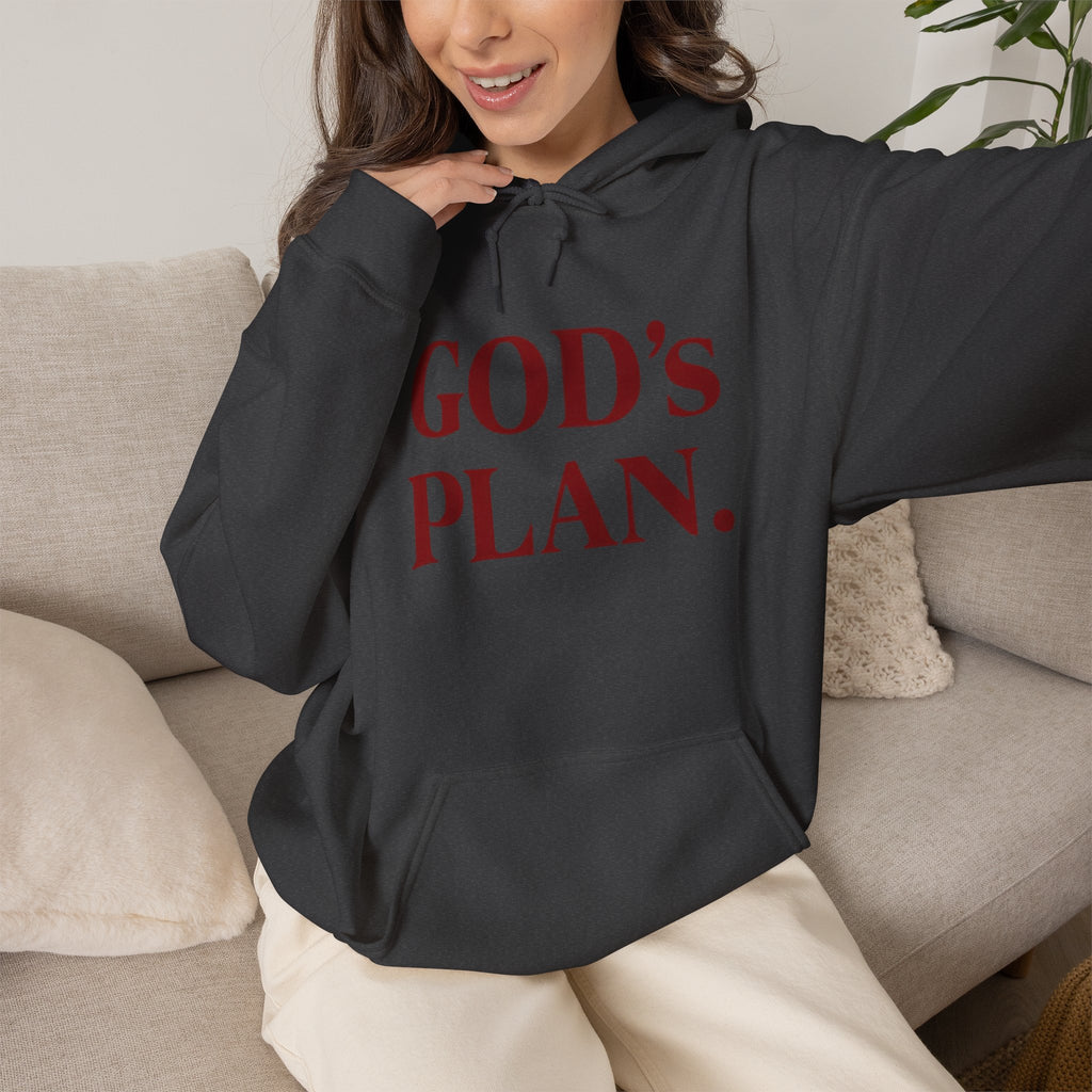 God's Plan Hoodie — Faith-Inspired White Pullover