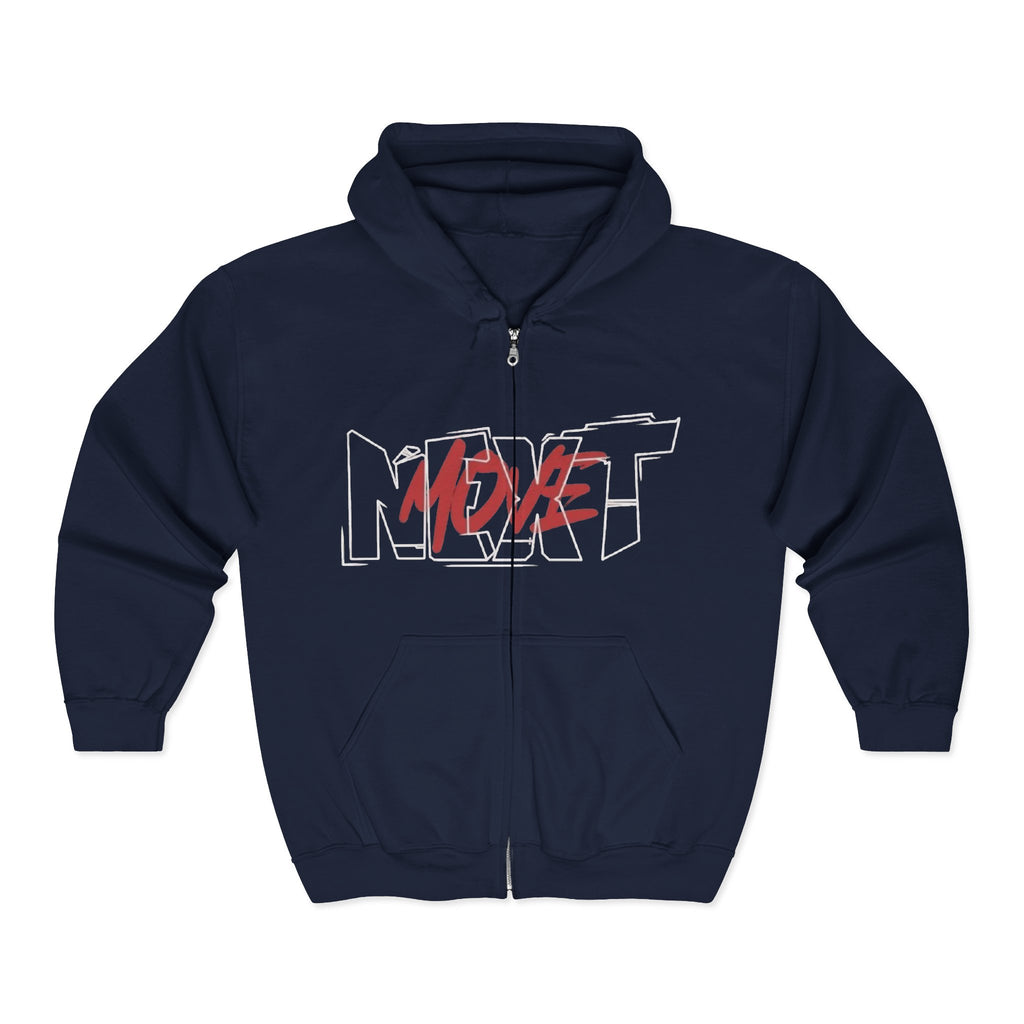Next With Heart Zip Hoodie — 'NEXT' Graffiti Heart Full-Zip Hoodie
