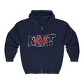 Next With Heart Zip Hoodie — 'NEXT' Graffiti Heart Full-Zip Hoodie