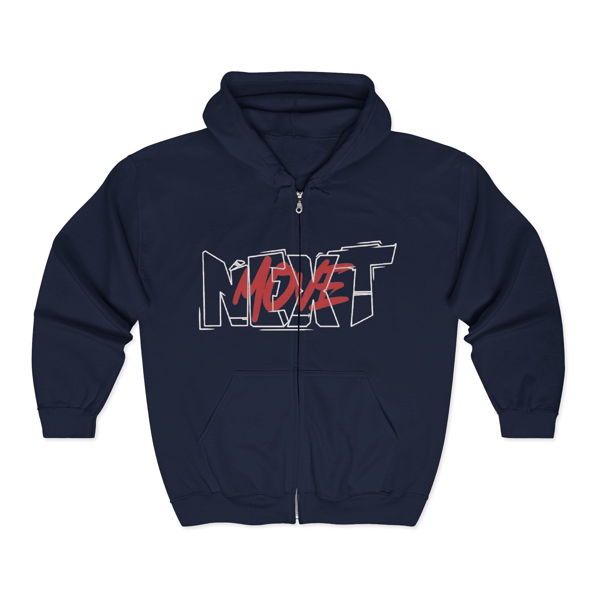 Next With Heart Zip Hoodie — 'NEXT' Graffiti Heart Full-Zip Hoodie