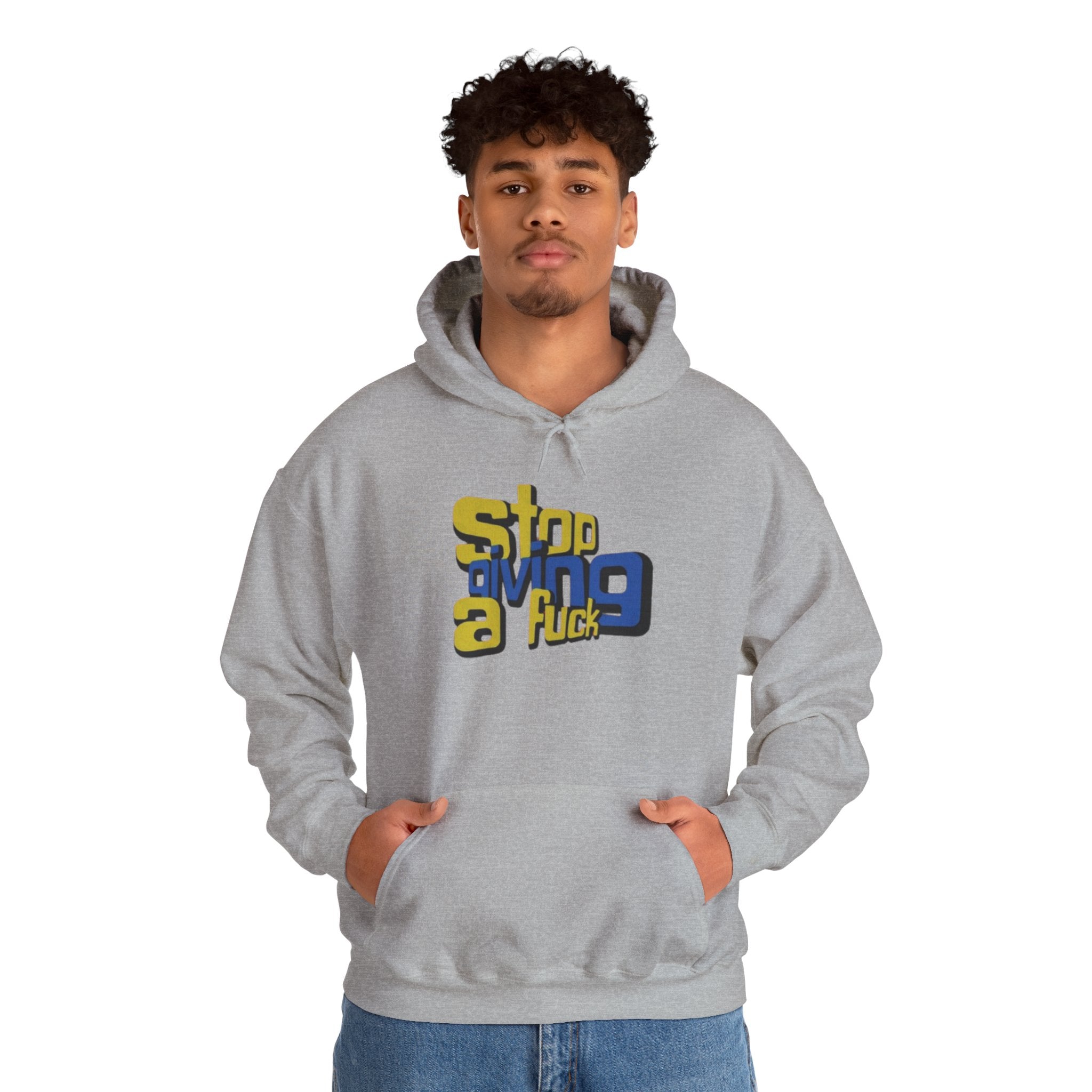 Hoodie — "Stop Giving a F*ck" Bold Retro Graphic Hoodie
