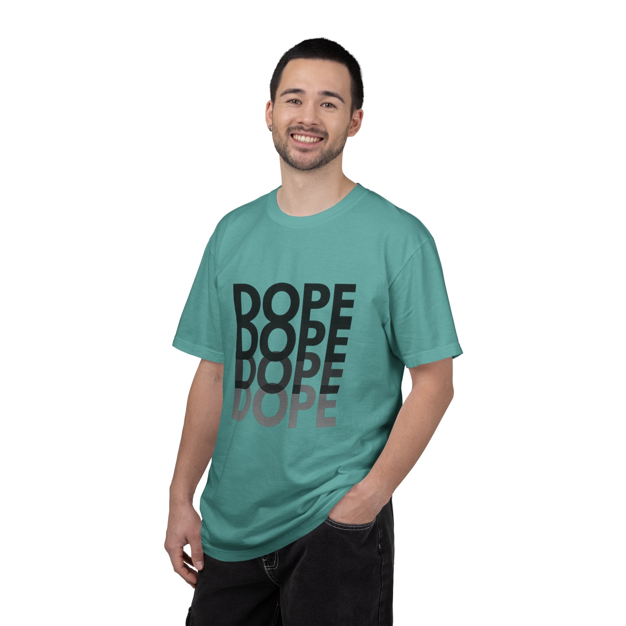 Dope Repeat Graphic T-Shirt — Retro Stacked Typography Tee