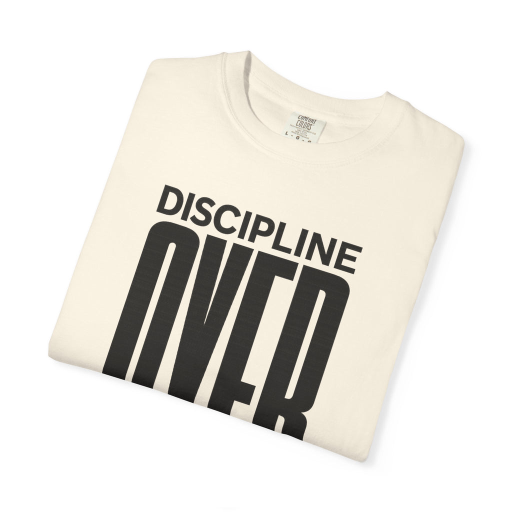 Discipline Over Motivation T-Shirt — Motivational Fitness Tee