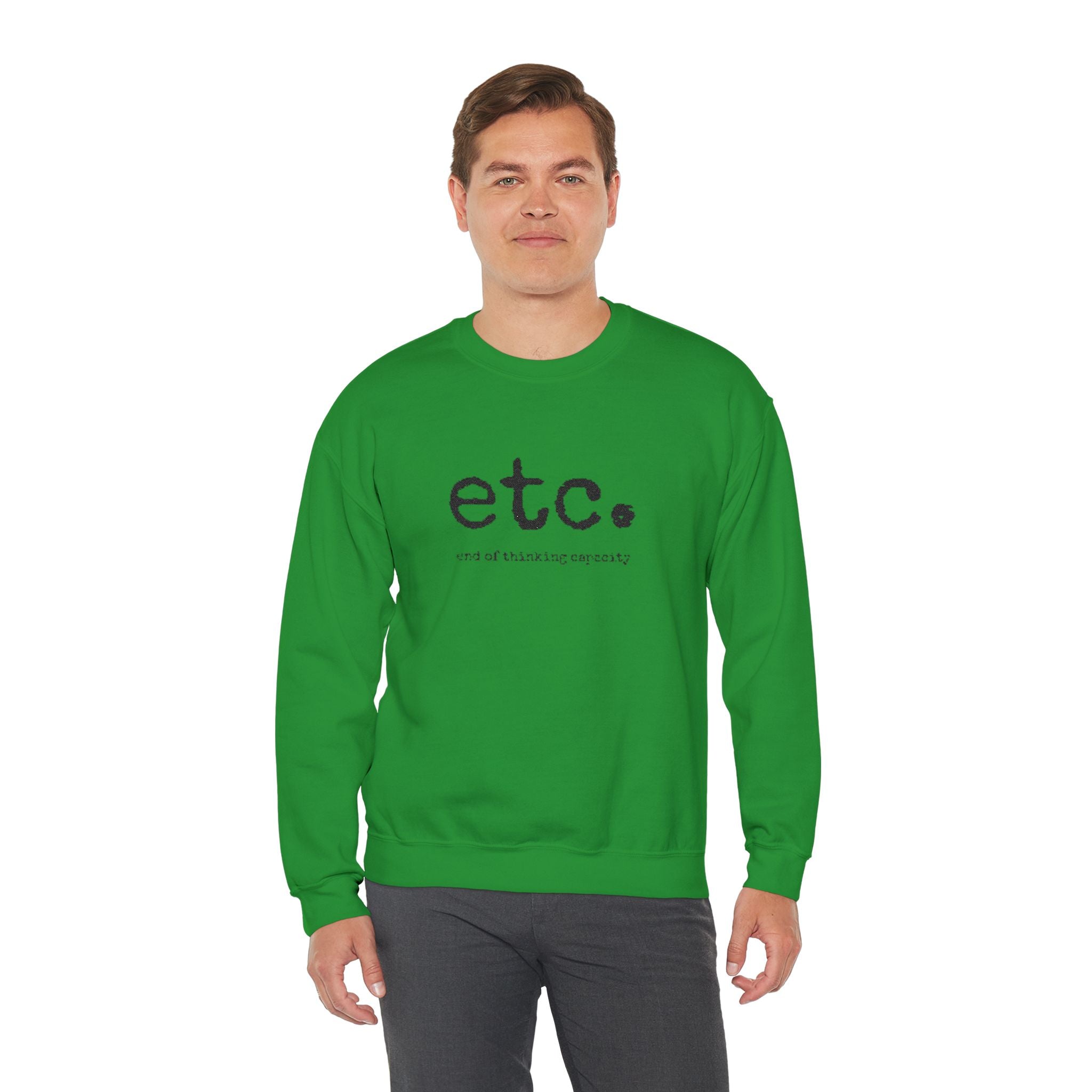 Crewneck Sweatshirt – Minimal 'etc.' Script Logo Casual Pullover
