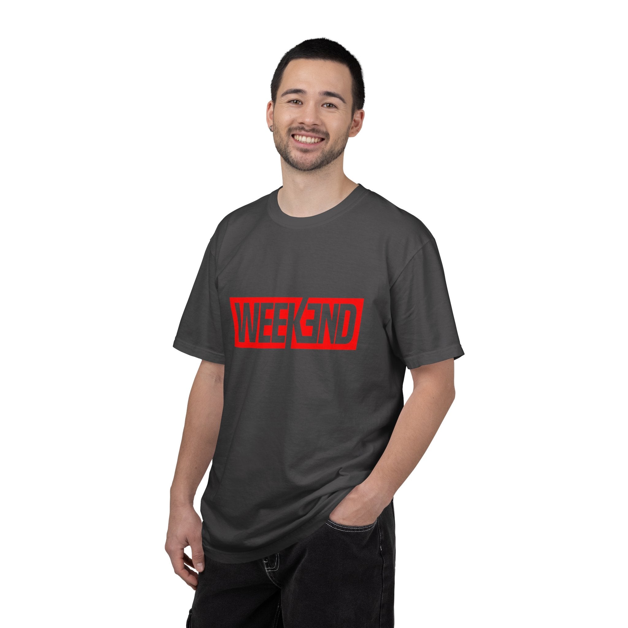 Weekend Box Logo T-Shirt — Retro Red Graphic Tee