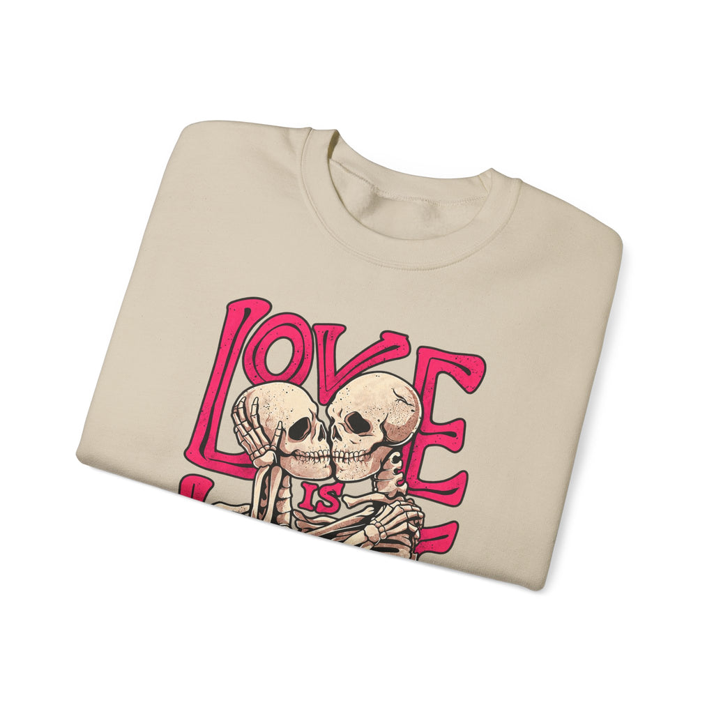Skeleton Couple 'Love Is Love' Crewneck Sweatshirt