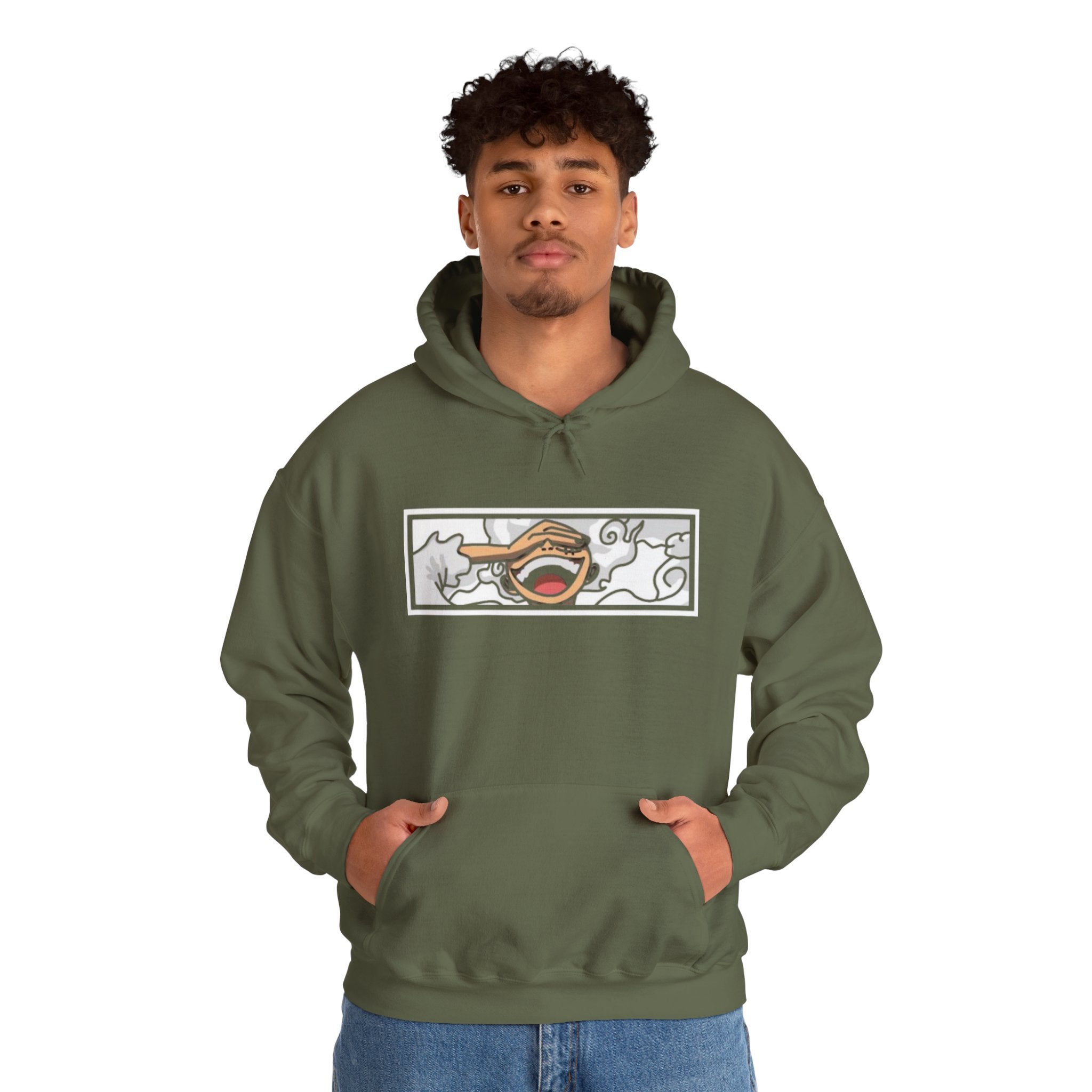 Laughing Mouth Graphic Hoodie — Anime Smile Streetwear Hoodie