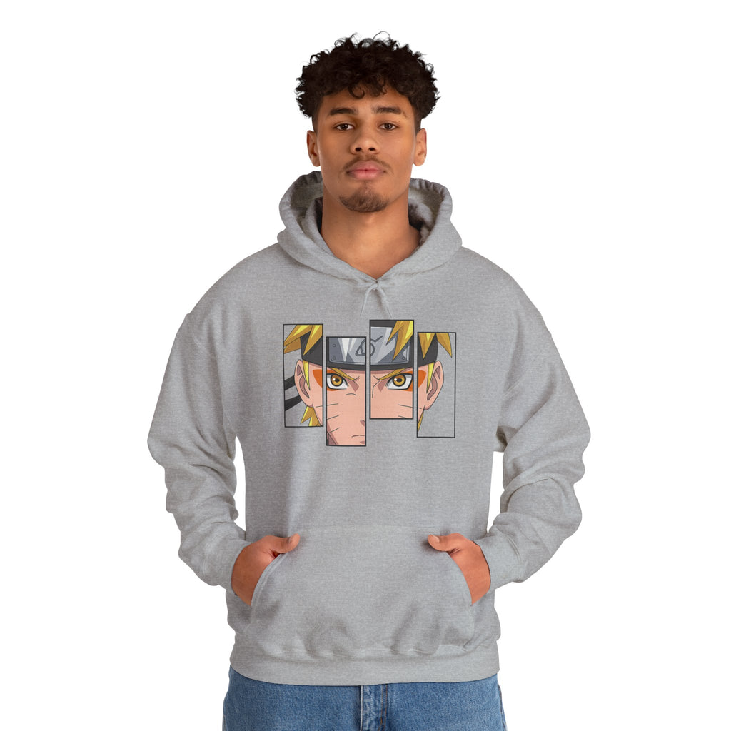 Anime Eyes Split-Panel Hoodie