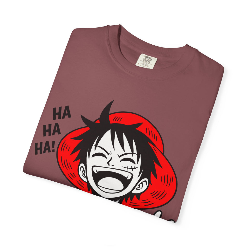 Anime Luffy Laughing Graphic T-shirt - Monkey D. Luffy Peace Sign Tee
