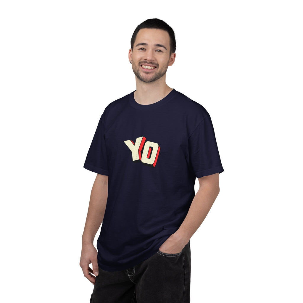 Yo Graphic T-Shirt — Retro 3D Lettering Tee