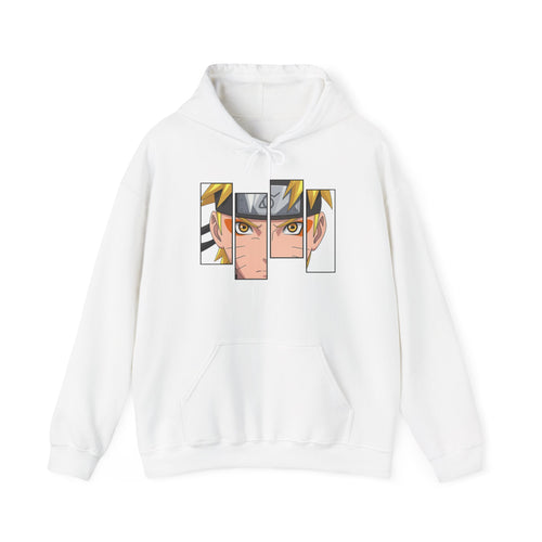 Anime Eyes Split-Panel Hoodie