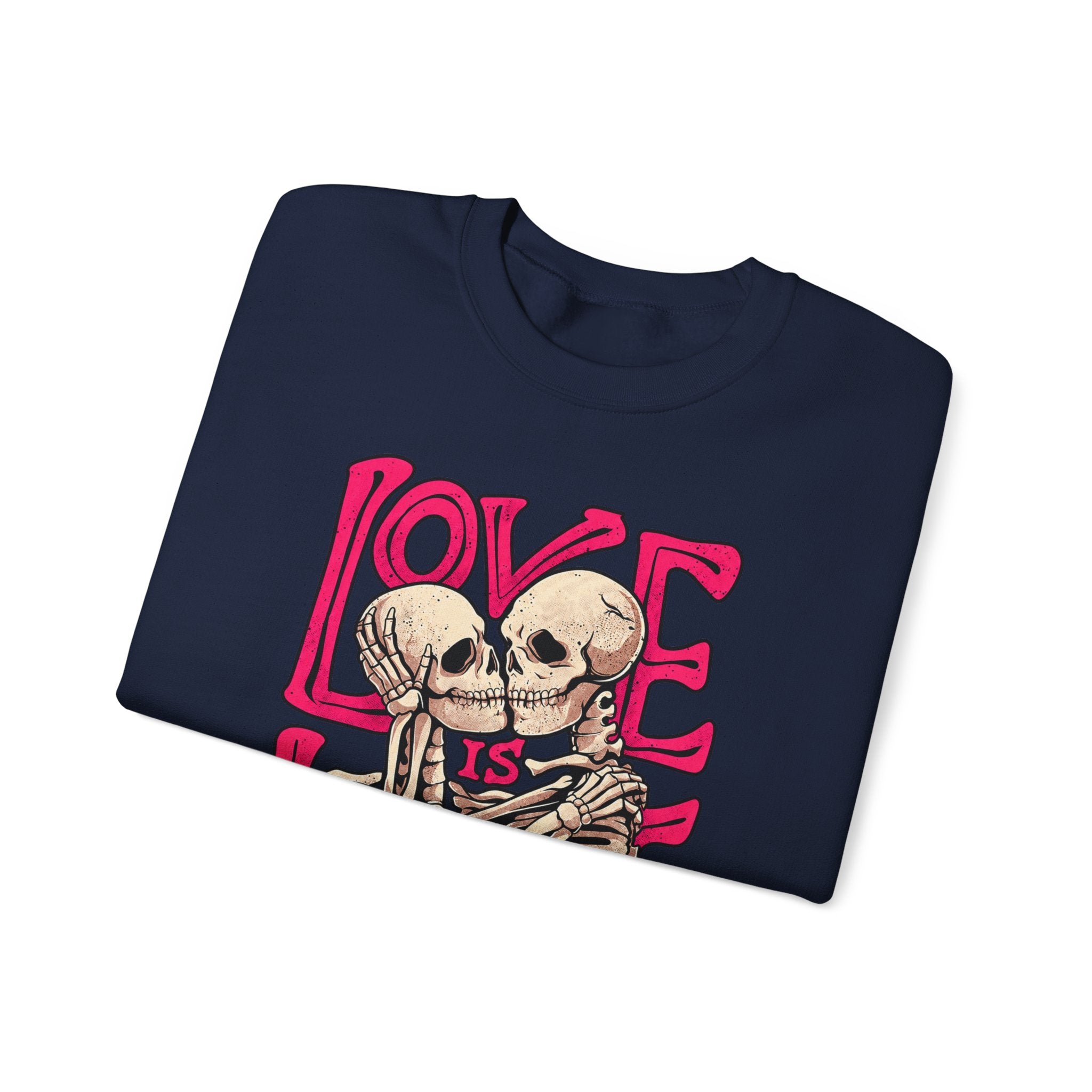 Skeleton Couple 'Love Is Love' Crewneck Sweatshirt