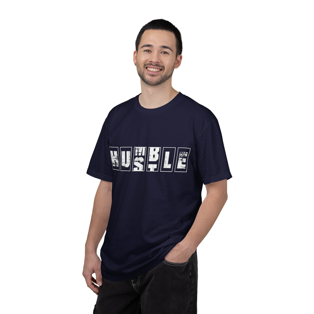 Hustle Block Letter T-Shirt — Vintage Graphic Tee with 'HUSTLE' Design