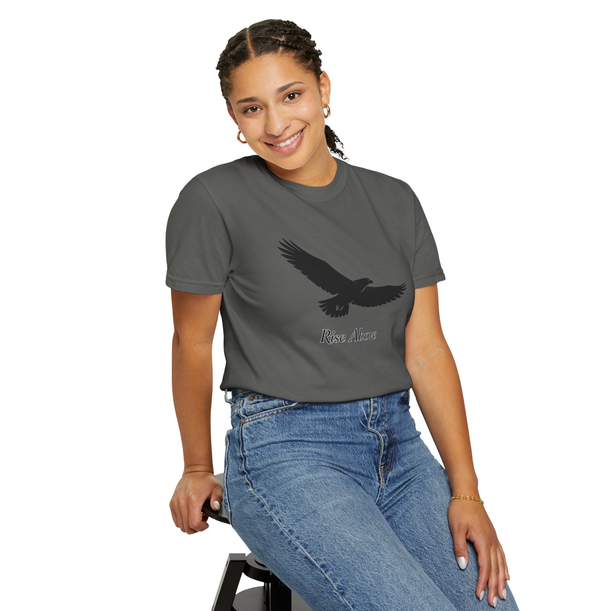 Rise Above Eagle T-Shirt — Inspirational Eagle Graphic Tee