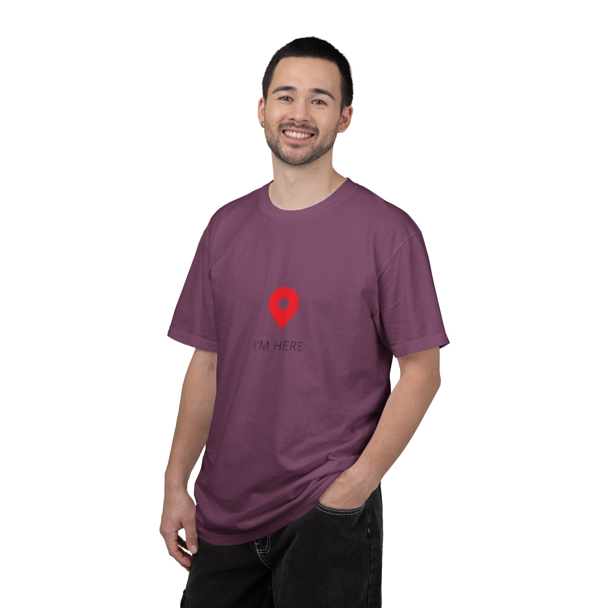 I’m Here T‑Shirt — Location Pin Graphic Tee