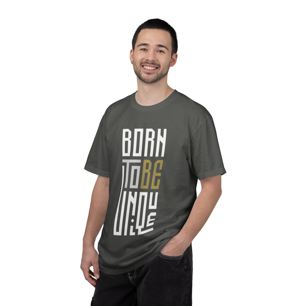 T-Shirt — "Born To Be Untile" Bold Vertical Typography Tee