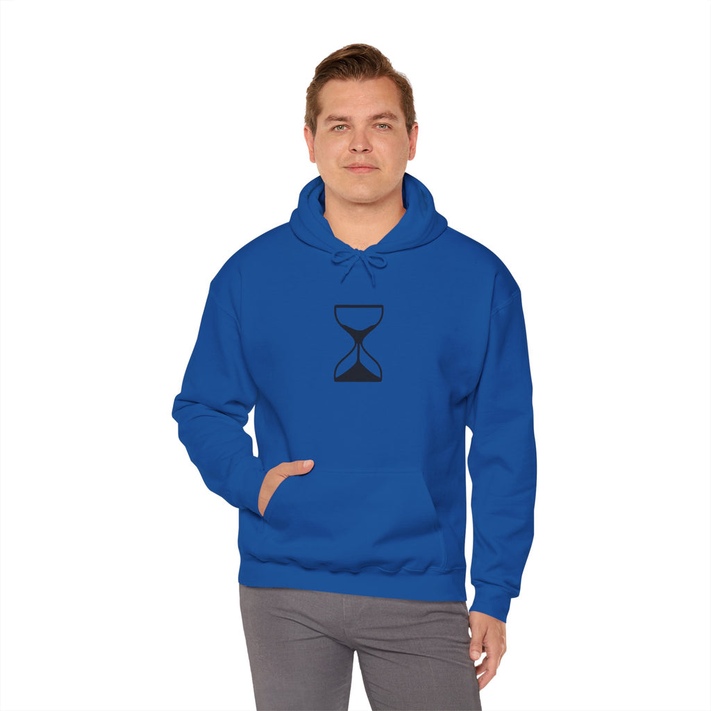 Hourglass Minimalist Hoodie — Simple Time Symbol Pullover