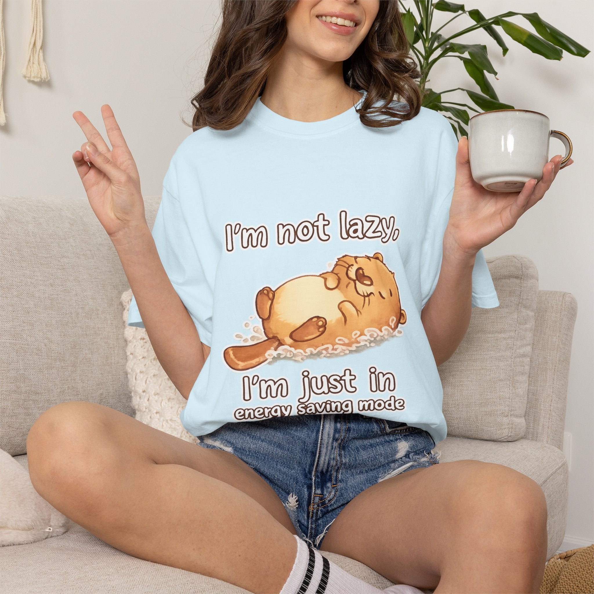 Funny 'I'm Not Lazy, I'm in Energy Saving Mode' T-Shirt