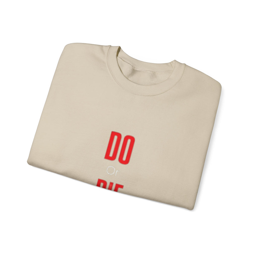 Crewneck Sweatshirt – Minimal 'DO / DIE' Red Vertical Typography