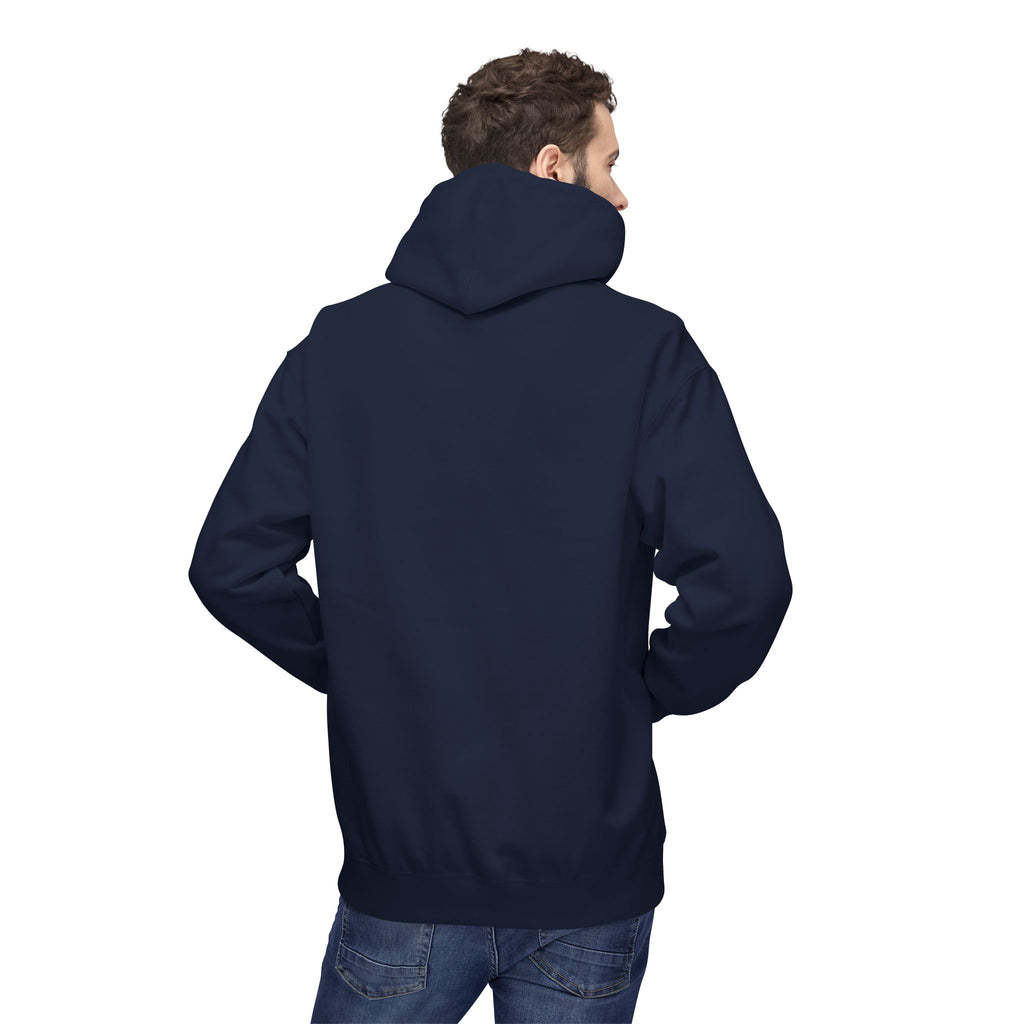 Never Typography Hoodie — Brown Casual Graphic Pullover