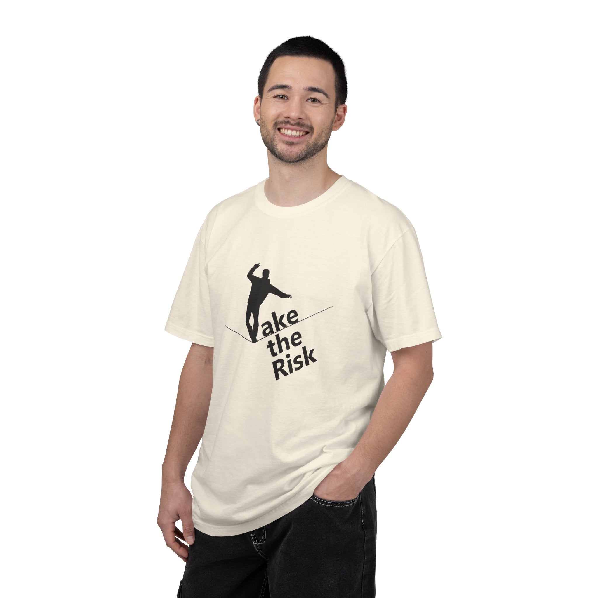 Take the Risk T-Shirt — Tightrope Silhouette Motivational Tee
