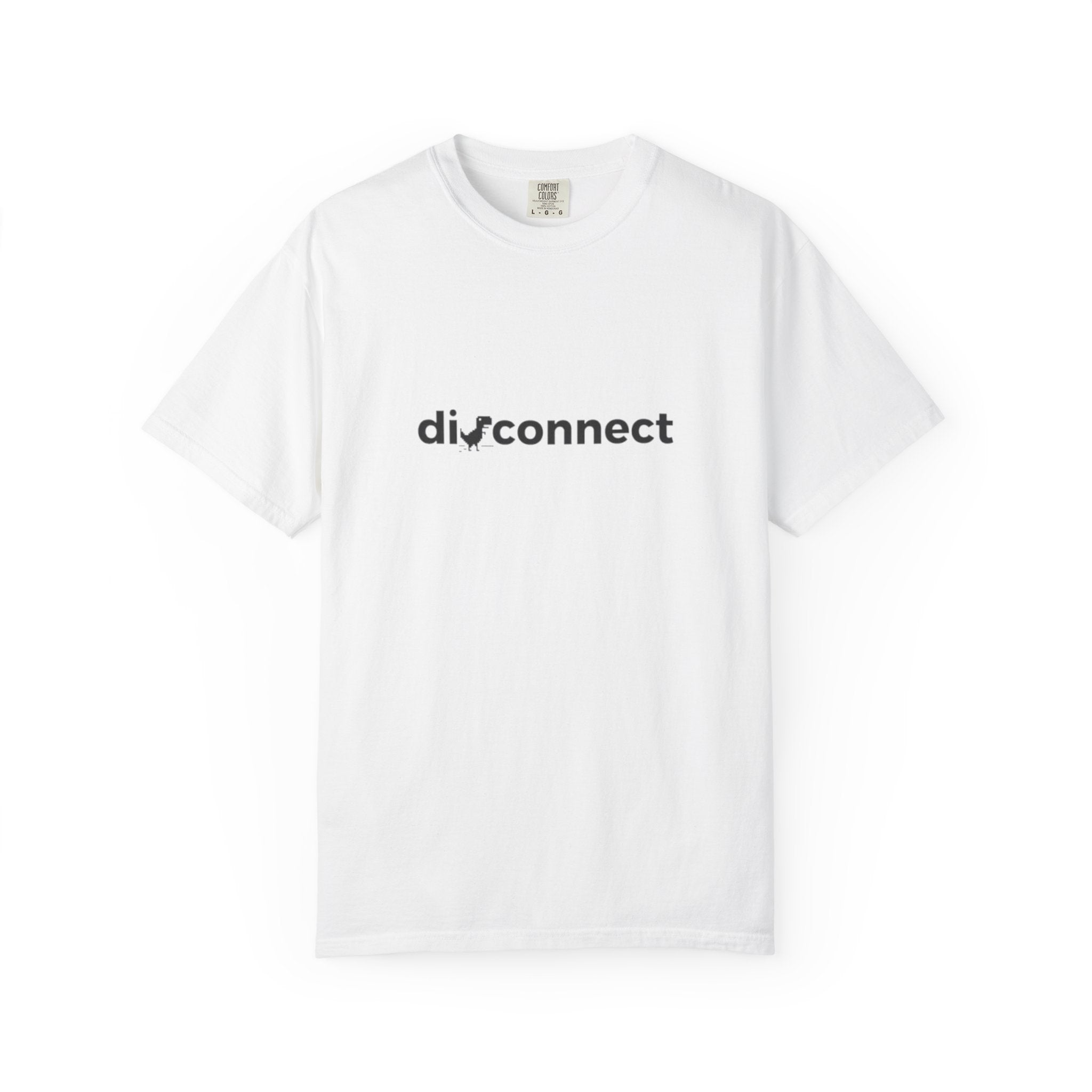 Disconnect Graphic T-Shirt — Minimalist Tech Logo Tee