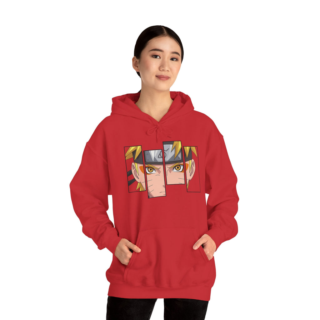 Anime Eyes Split-Panel Hoodie