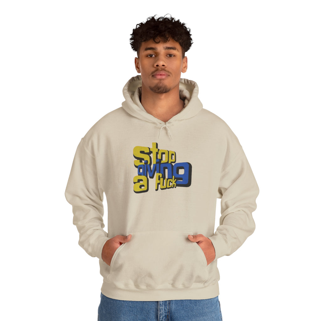 Hoodie — "Stop Giving a F*ck" Bold Retro Graphic Hoodie