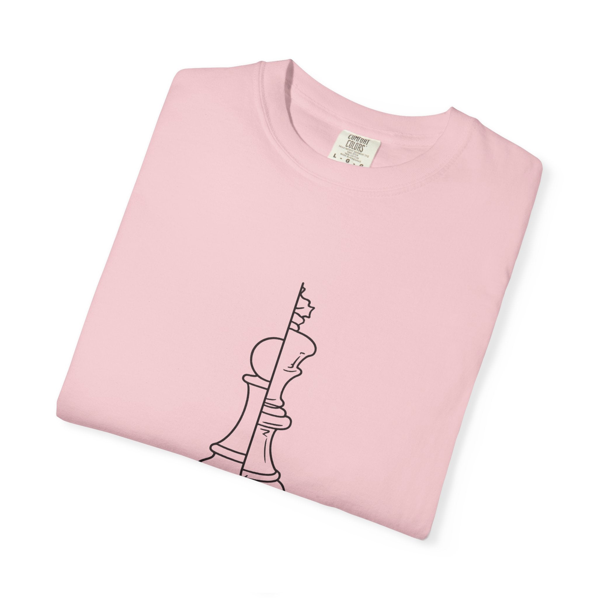 Chess Pawn to King T-Shirt — "Impassible" Minimalist Line Art Tee